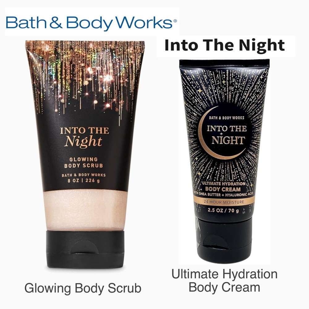 Into THE Night Glowing Body Scrub & Ultimate Hydration Body Cream Bundle
